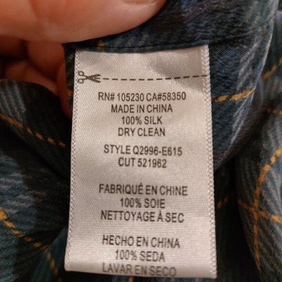 Equipment Plaid Mini Dress in Dark Green and Black - Picture 5 of 8